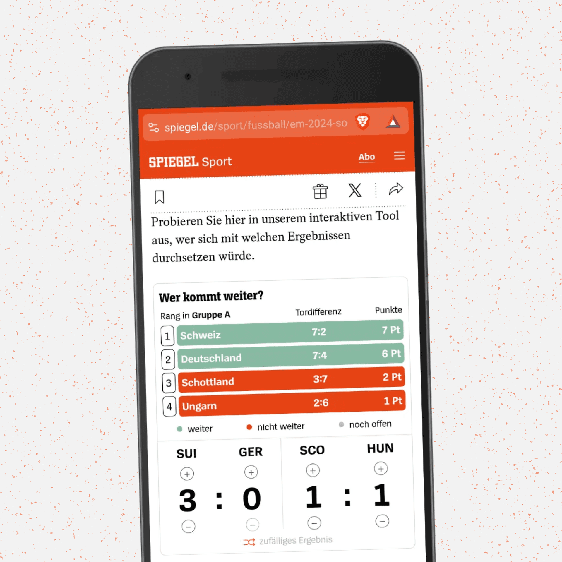 Der Spiegel EM Widget